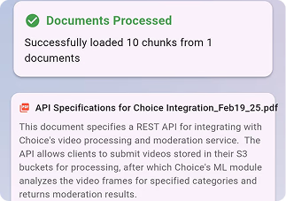 Backend Chunk Processing Confirmation