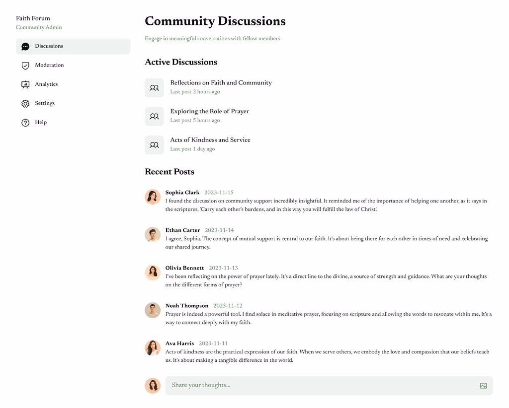 Faith-Based Community Discussion Bot
