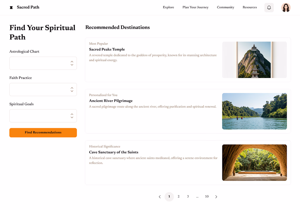 Pilgrimage & Temple Recommender