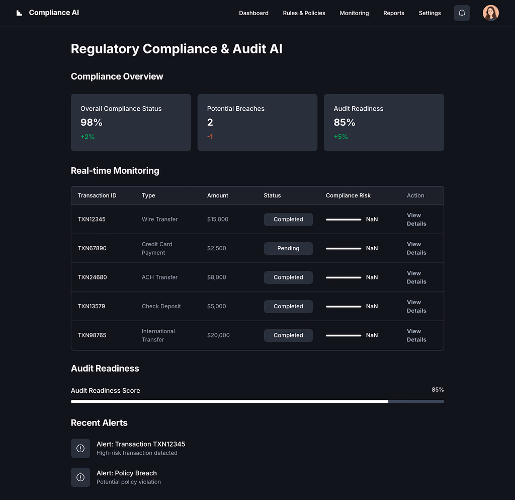 Regulatory Compliance & Audit AI