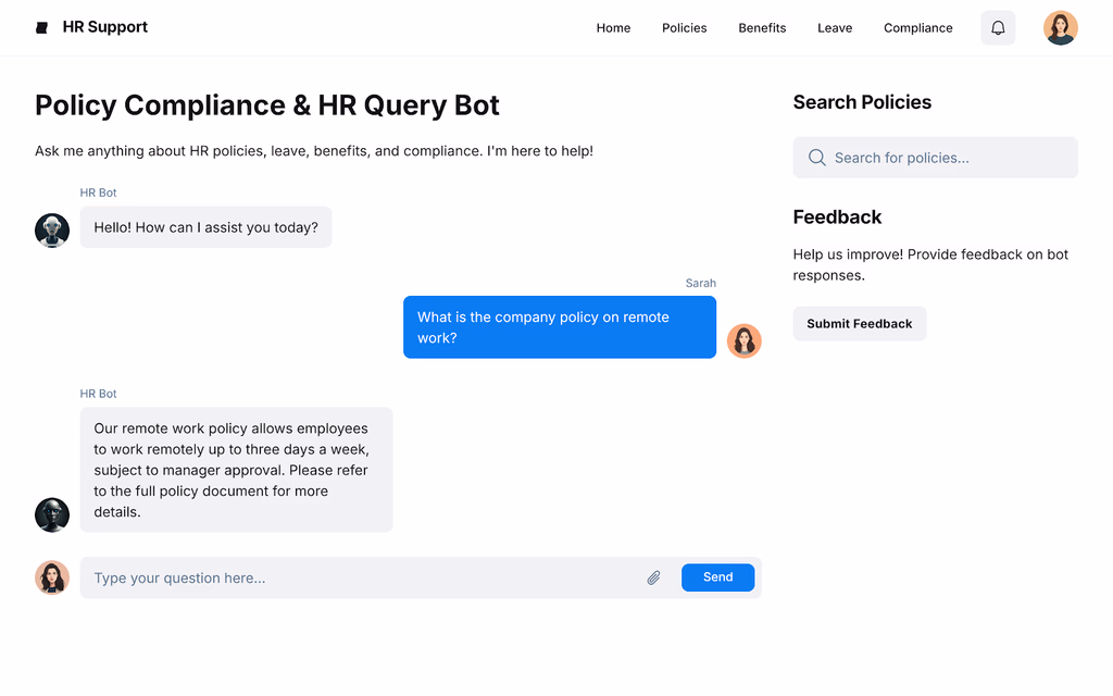 Policy Compliance & HR Query Bot