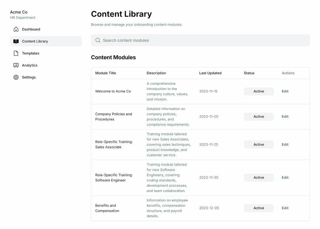 Smart Onboarding Content Generator