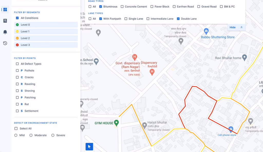 Centralized Road Monitoring Dashboard