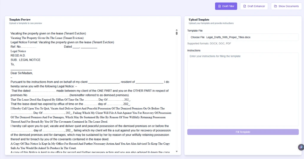 AI-Powered Drafting via Smart Templates