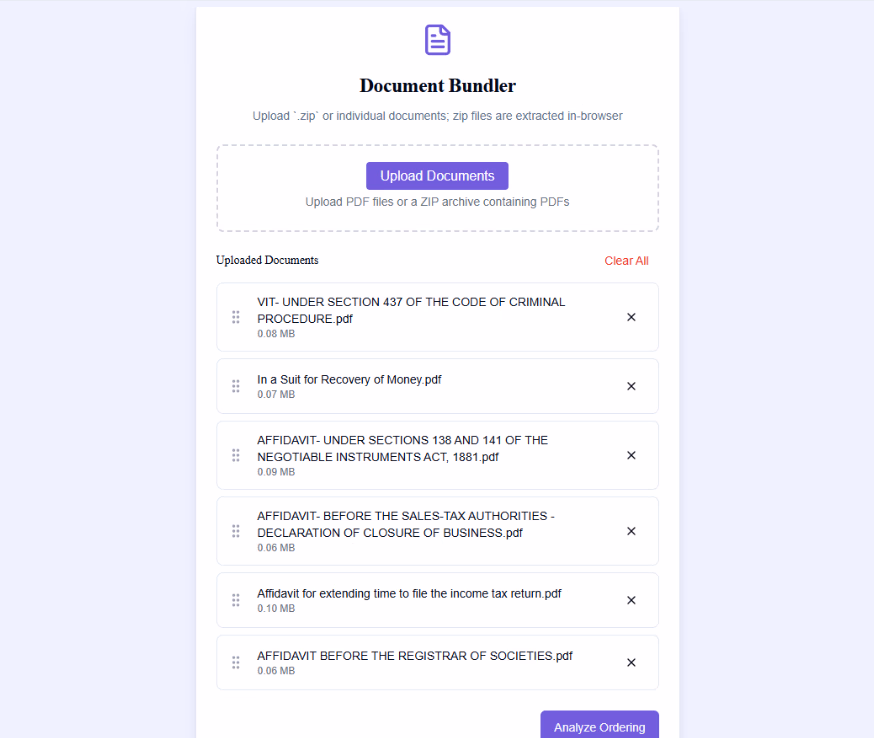 AI-Organized PDF Bundler with Auto Indexing