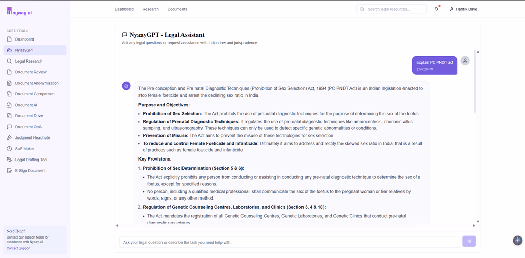 Conversational Legal Guidance Platform