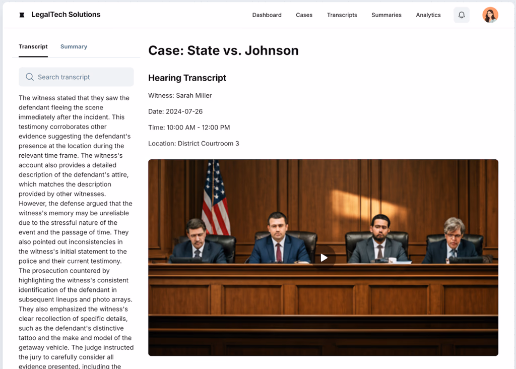 Courtroom Transcription & Summarisation