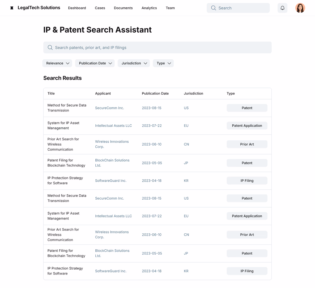 IP & Patent Search Assistant