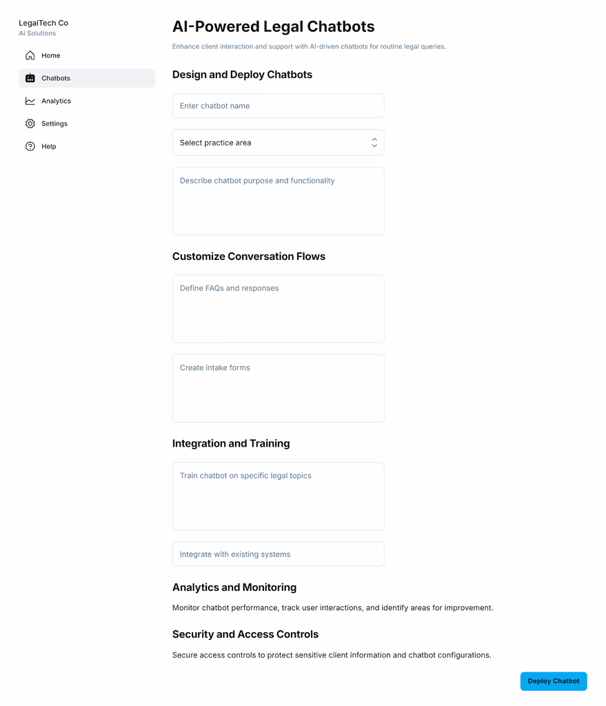 AI-Powered Legal Chatbots