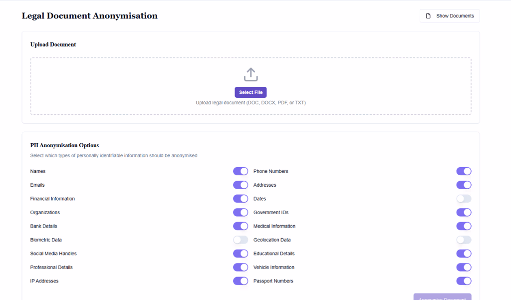 Smart PII Redaction for Legal Files