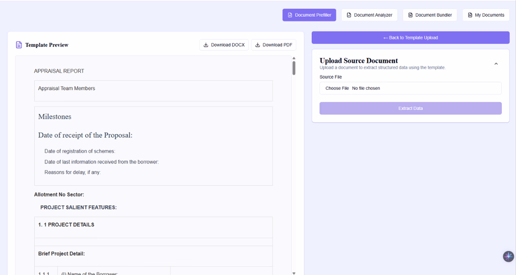 Smart Template-Based Document Generator