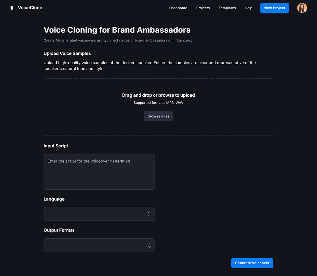 Voice Cloning for Brand Ambassadors